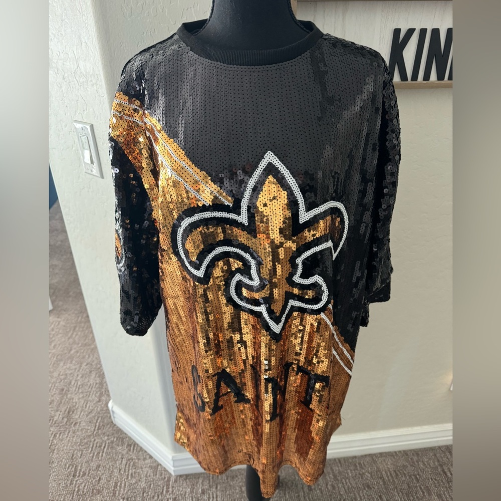 Well, New Orleans Saints sequin Game Day Dress
